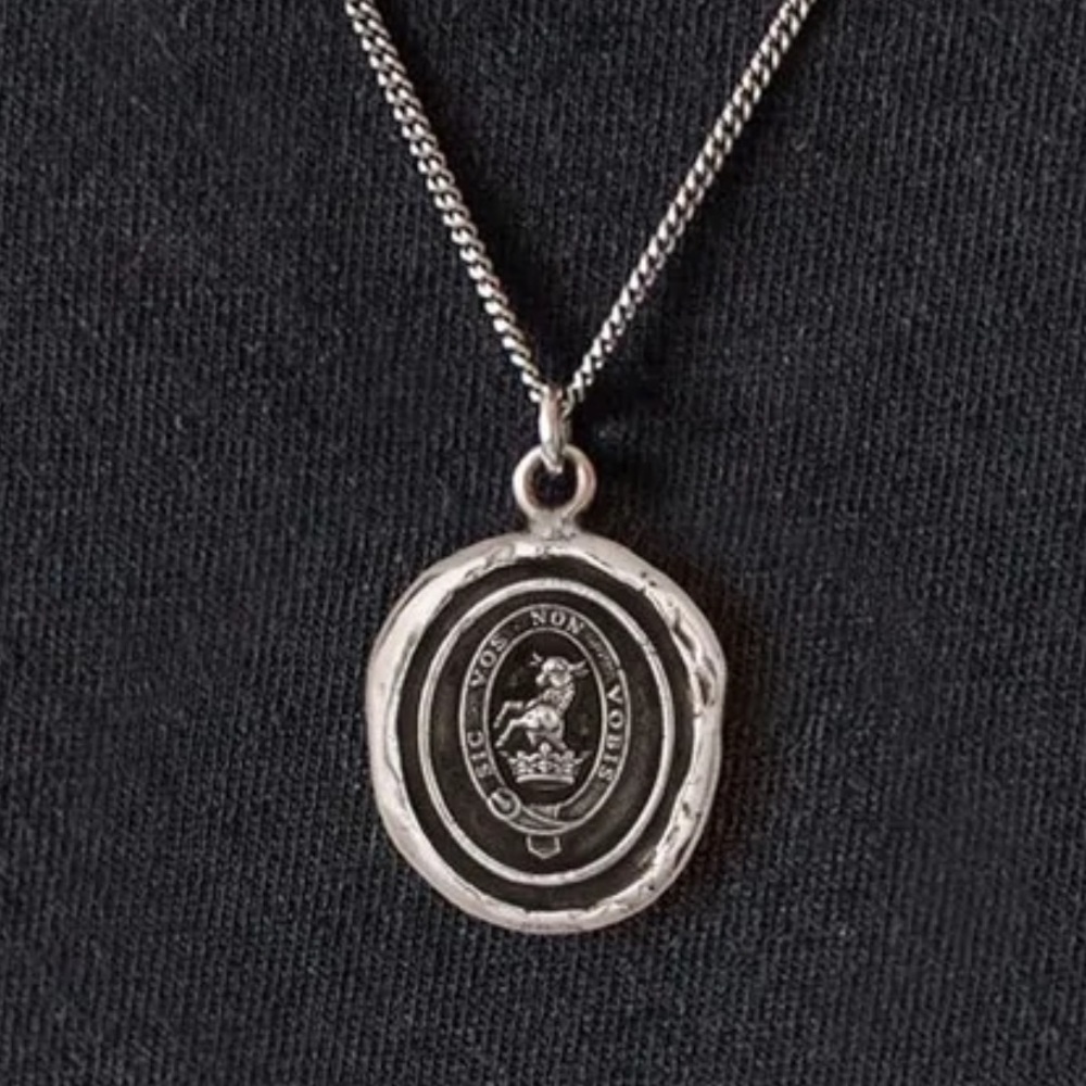 Authentic sterling silver Pyrrha charm. “Devoted Father” Tailsman. Charm Only.